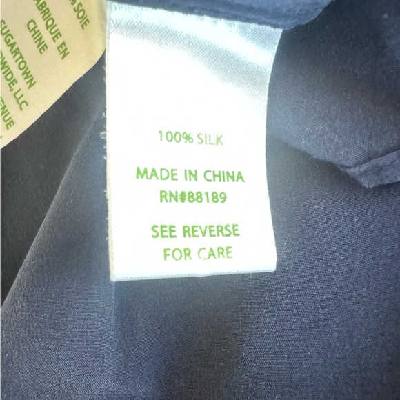 Lilly Pulitzer Candice Silk Dress in True Navy SZ XS - Picture 8 of 8